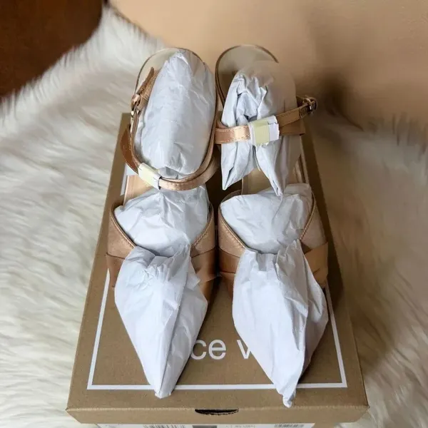 Dolce Vita Kaysey Light Blush Satin Heels Size 9 - Image 9