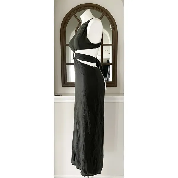 Lush Clothing NWT Cut-Out Maxi Dress, Moss Green, Size S New w/Tag - Image 2