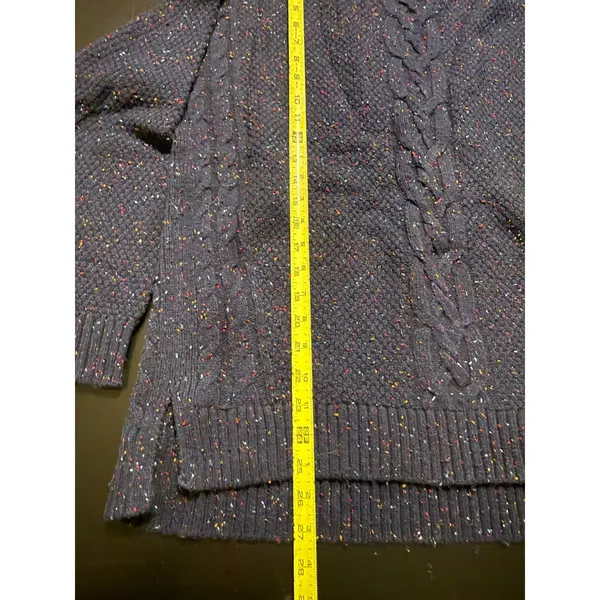 Tommy Hilfiger Womens XL Navy‎ Blue Confetti Cable Knit Pullover Sweater - Image 2