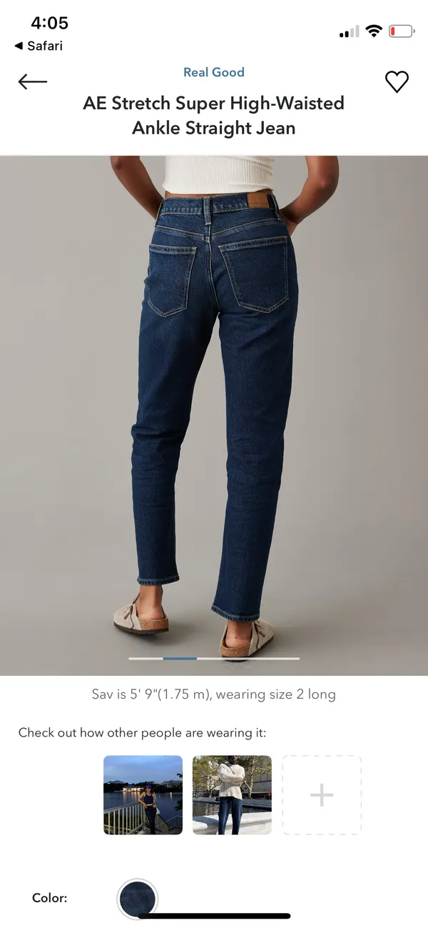American Eagle Outfitters Super High Waisted Ankle Straight Jeans - Image 2