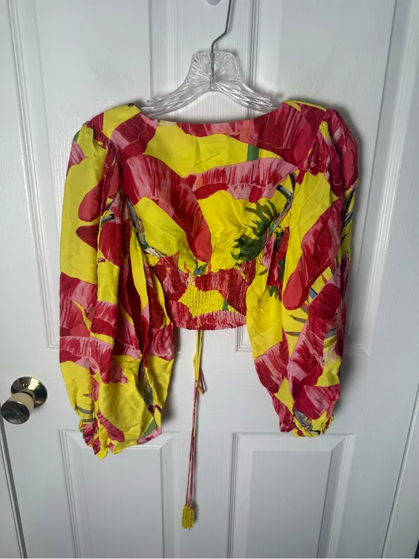 FARM Rio Lime Sweet Jungle Lenzing Viscose Crop Top XS - Image 5