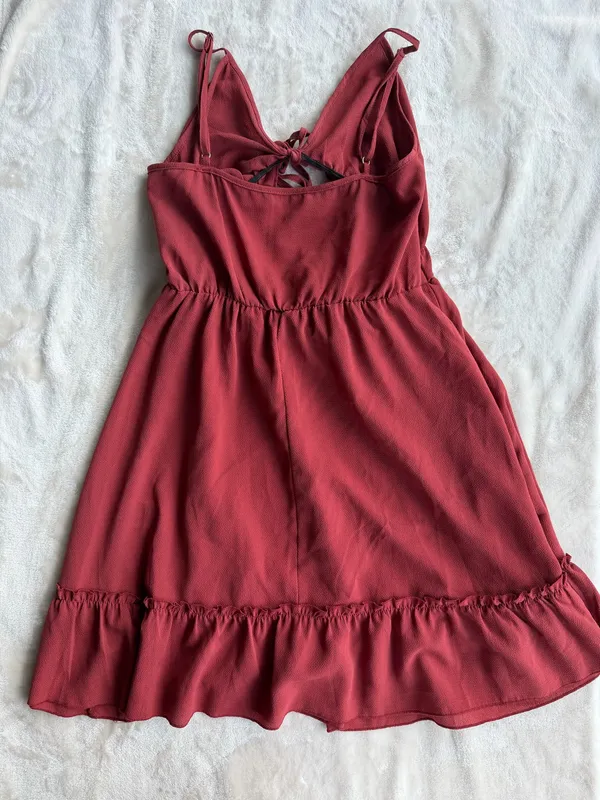Shein Dress burgundy small - Image 3