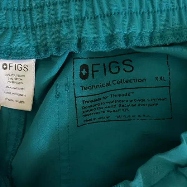 FIGS Yola™ High Waisted Scrub Pants Pacific Blue - Image 10
