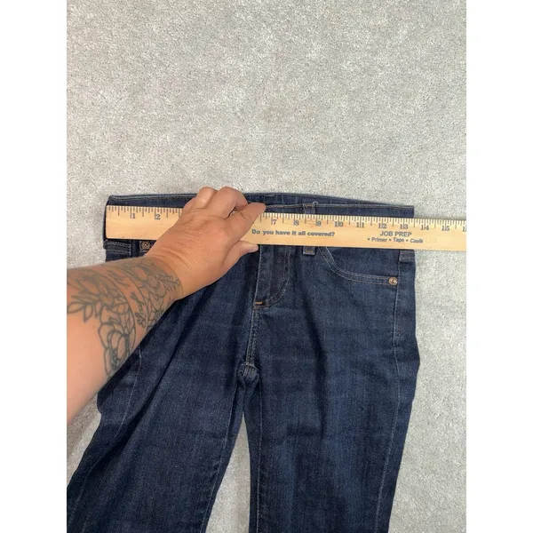 adriano goldschmied jeans womens stevie straight dark wash low rise‎ 25r - Image 7