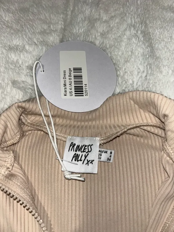 Princess Polly NWT Kiara Beige Collared Mini Dress - Image 5