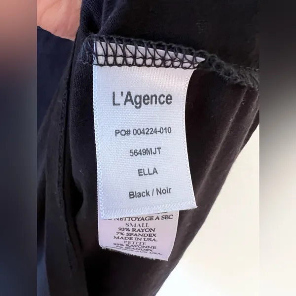 L’AGENCE Black Women’s Ella Cami Spaghetti Strap‎ Tank Top Size S - Image 7