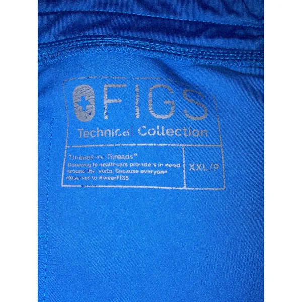 FIGS Zamora Royal Blue Jogger Scrub Pants Women XXL Petite Pockets - Image 3