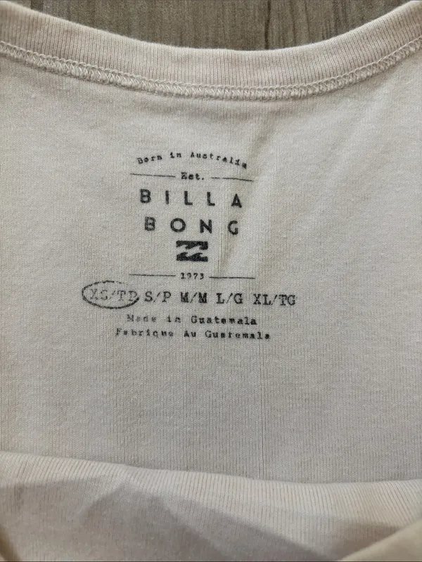 Billabong Cream Crop Tank with Graphic - Image 3