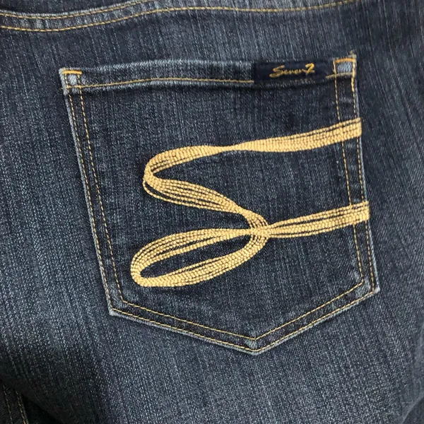 7 seven jeansmedium wash‎ jeans flare style women’s size 14 - Image 6