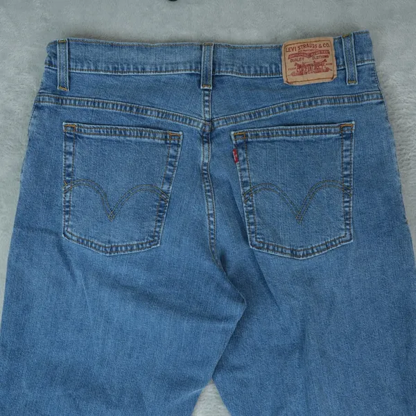Vtg Y2K Levis 550 Jeans Relaxed Tapered Jeans Women 14M Stretch High Rise Mom - Image 4