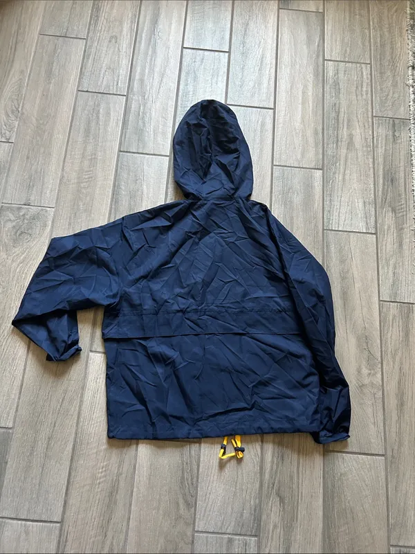 Lacoste Navy Windbreaker with Yellow Accents - Image 4
