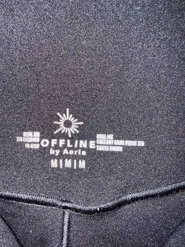 Aerie OFFLINE Real Me Black Crossover 7/8 Leggings M - Image 4