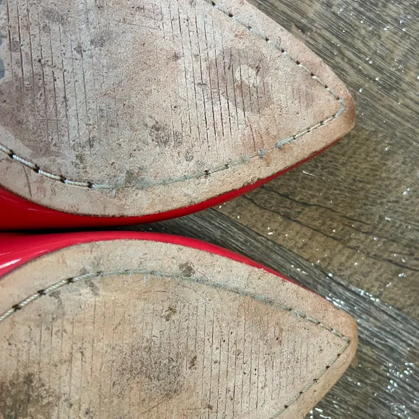 Boden Red Patent Leather Slingback Pointed Toe Flats Size 41.5 EU 10.5 Us - Image 6