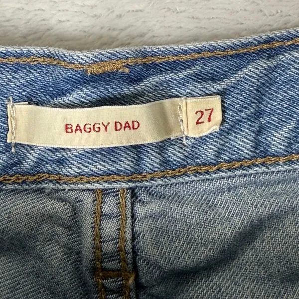 Levi's‎ Baggy Dad Jeans Light Wash Blue W27 L30 Relaxed Straight Barrel Leg - Image 5