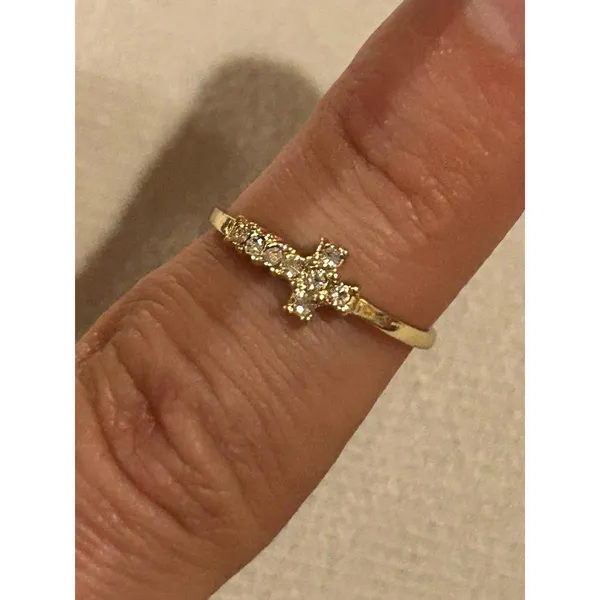Ring band 925 sterling silver unique cute size 5 gold tone - Image 3