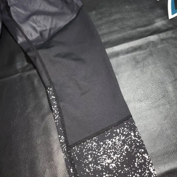 Zyia Active‎ Womens Black Faux Leather Leggings 8 10 - Image 3