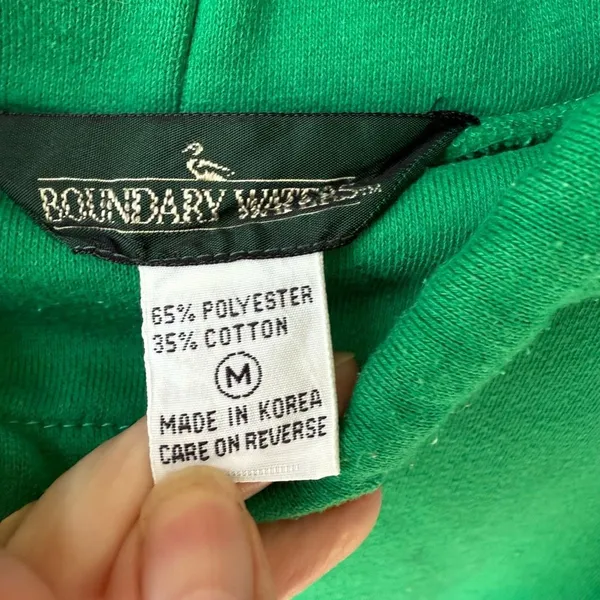 Vintage 80s 90s Boundary Waters Green Sweatsuit Track Suit Sweatshirt Sweatpants - Image 8