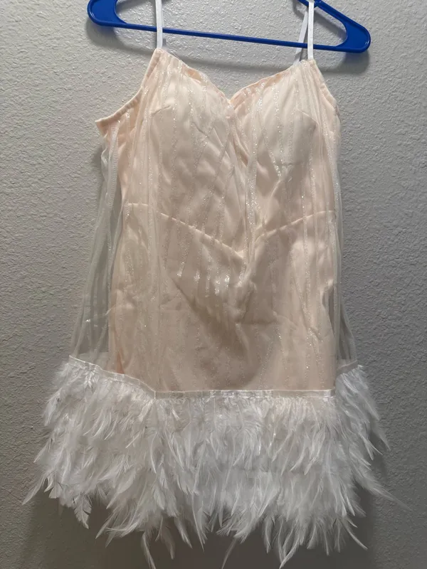 Feather dress White - Image 2