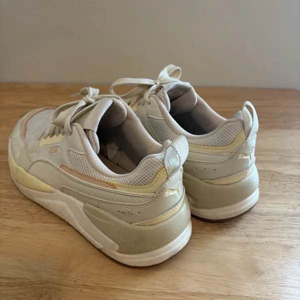 Puma X-Ray 2 Square Sneakers Cream Off White Pink Women's Tennis Shoes 8.5‎ - Image 2