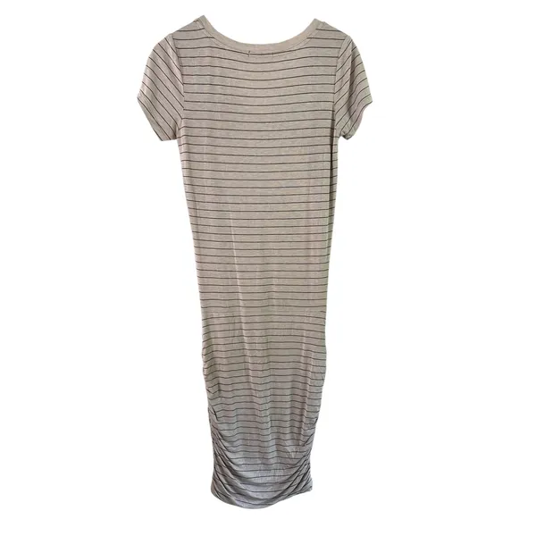 Prana Striped T-Shirt Dress Casual V-Neck Short Sleeve Comfortable‎ XS - Image 6
