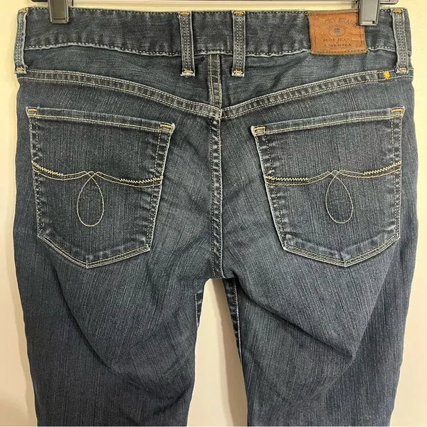 Lucky Brand Lola Boot Women's 2/26 LONG Ankle Dark Wash Blue Denim Bootcut Jeans - Image 14