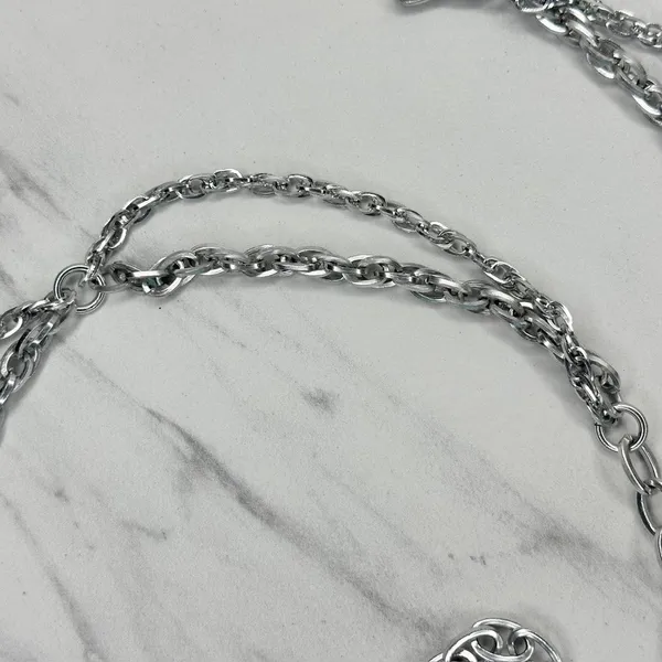 Womens Silver Double Chain Belt Small (S) Medium (M) Draped Y2K Style ✨ - Image 8