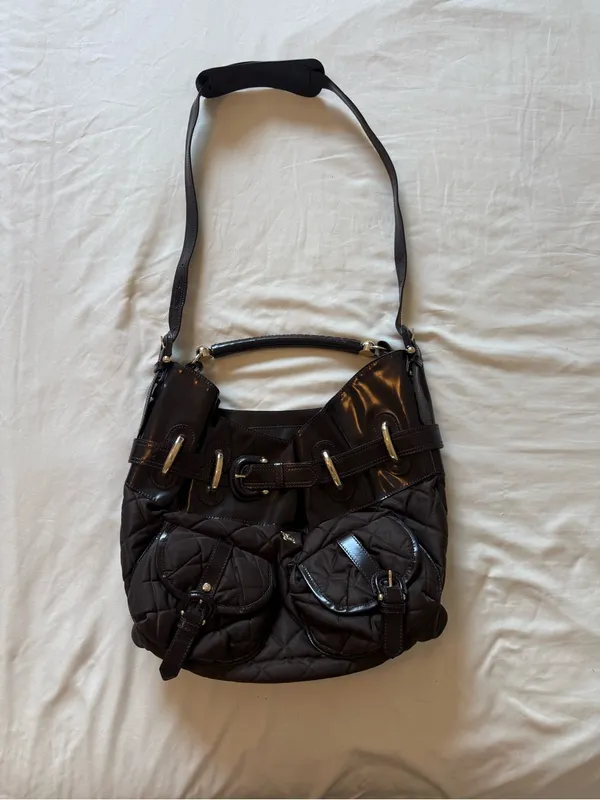 BURBERRY | Quilted Brown Bromely Hobo Large Bag - Image 4