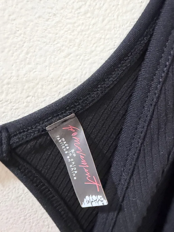 NWT Free People Movement Break It Down Onesie in Black - Image 9