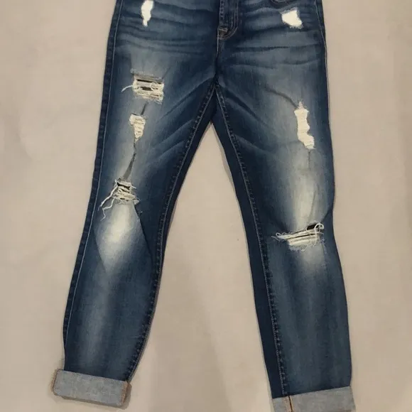 7 for all mankind ankle skinny blue jeans - Image 3