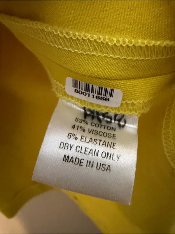 Pearl by Lela‎ Rose Stretch Cotton Lace crochet Detail Dress in yellow white 6 - Image 7