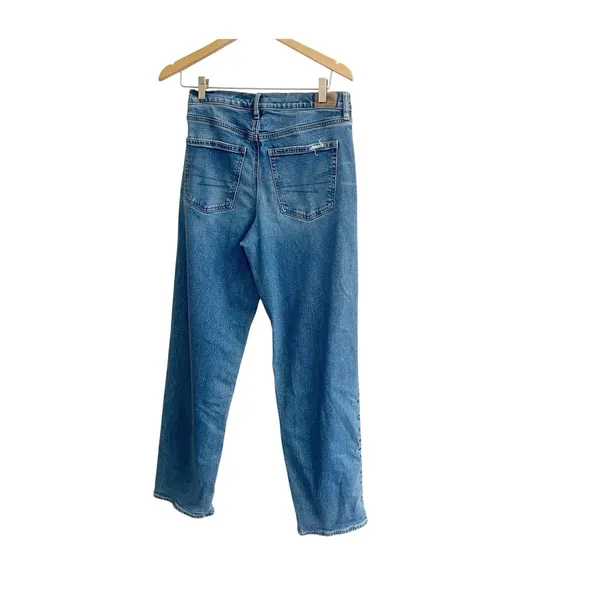 American Eagle Super High Rise Baggy Straight Leg Jeans Womens 6 Strigid - Image 2