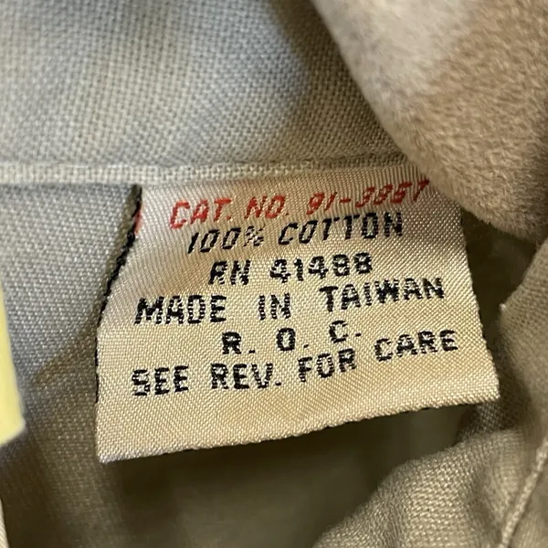 Vintage Together‎ Clothing Co Womens 10M Dress 1980s Cotton Safari Khaki Belt - Image 14