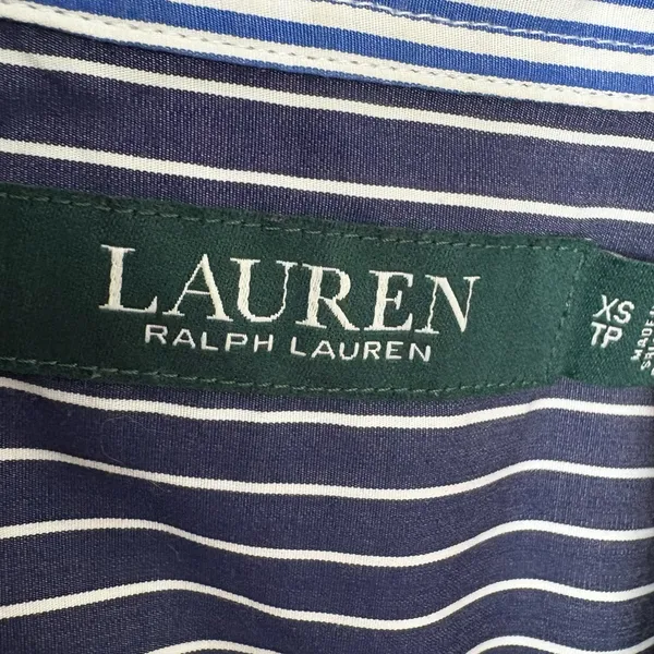 Lauren Ralph Lauren‎ Blue And White Stripe Button Front Dress Size XS - Image 6