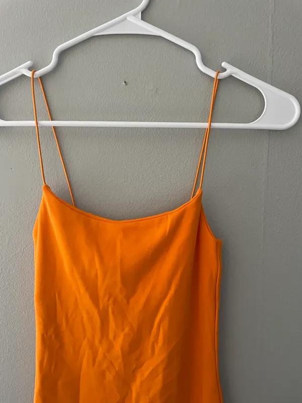 ZARA Orange Bodycon Dress • Size S - Image 2