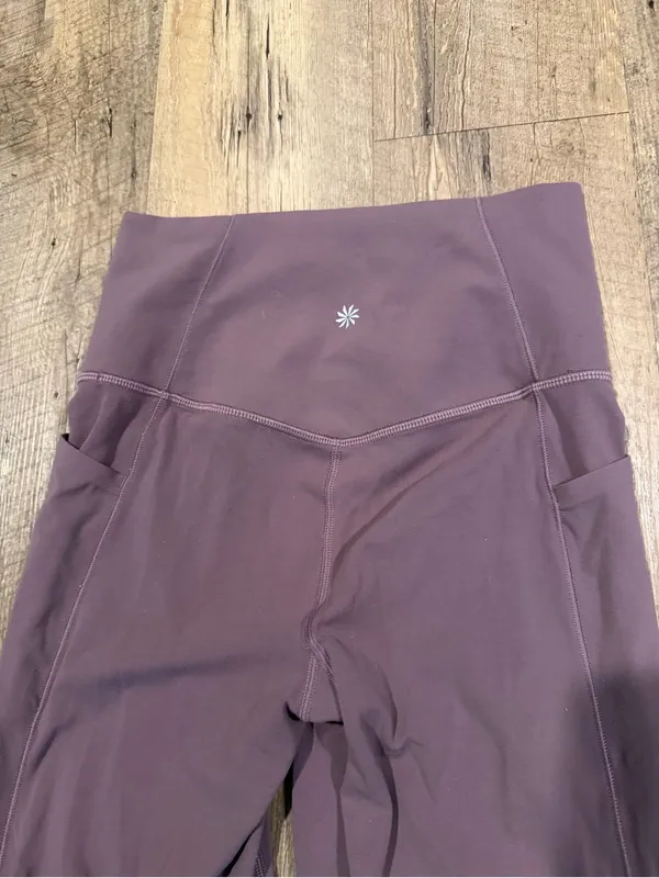 Athleta SALUTATION STASH FLARE High Rise PANT in Damask Mauve XS - Image 6