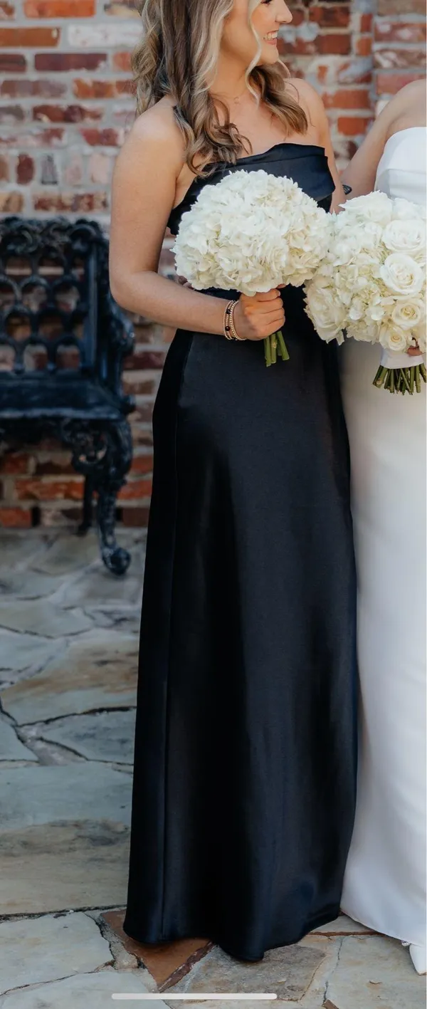 Birdy Grey Satin Black Mia Convertible Dress - Image 4