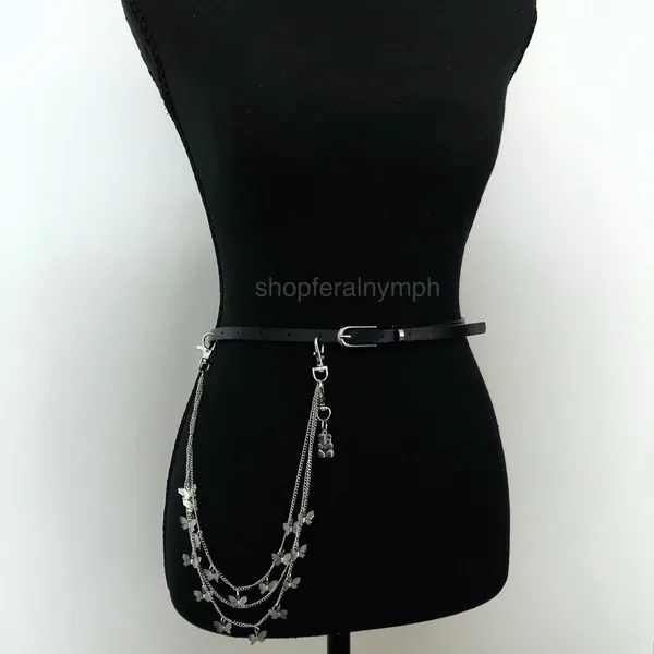 Vintage Y2K Gummy Bear Butterfly Chain Belt, Fits 33–36 Inches, X7GA1195 - Image 4