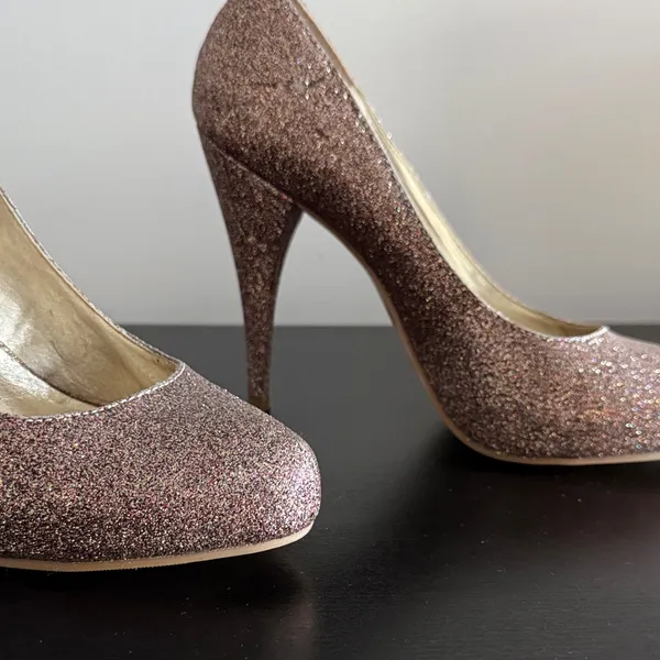 Steve Madden Glitter Heels‎ Sz 6.5 - Image 4