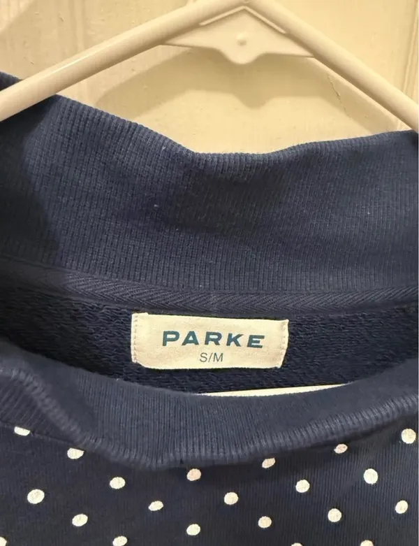 PARKE Pola Dot Navy Blue Crewneck - Image 2
