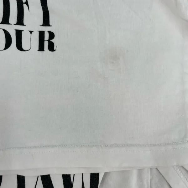 Taylor Swift Eras Tour Concert Tee Albums Official Merch White Top Size XS FLAWS - Image 12
