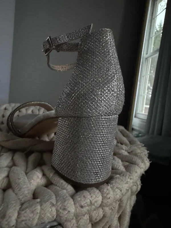 Nina Silver Sparkly Heels - Image 2