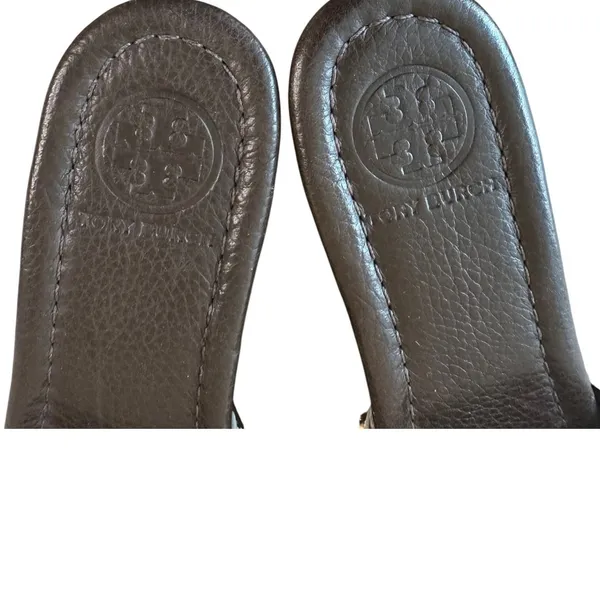 Tory Burch Robinson Snake Embossed Wedge Slides Sandals Sz‎ 7.5 Dust Bag - Image 4