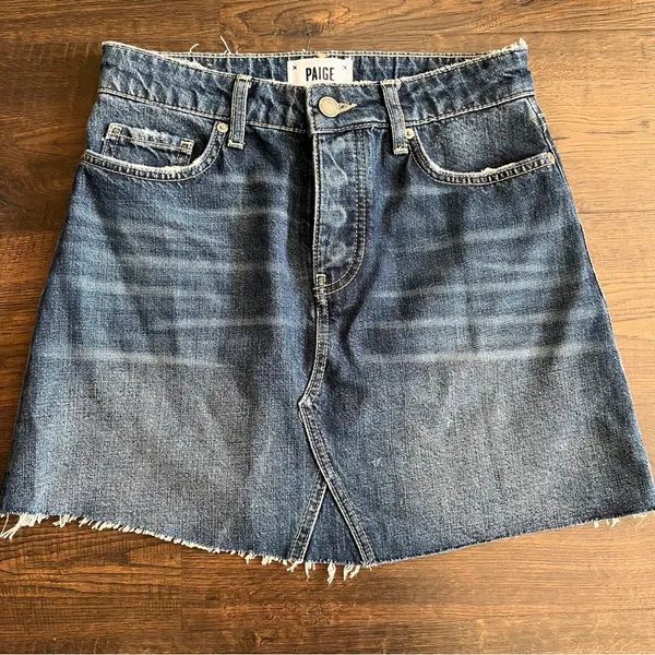 Paige Denim Blue Jean Denim Mini Skirt - Image 5