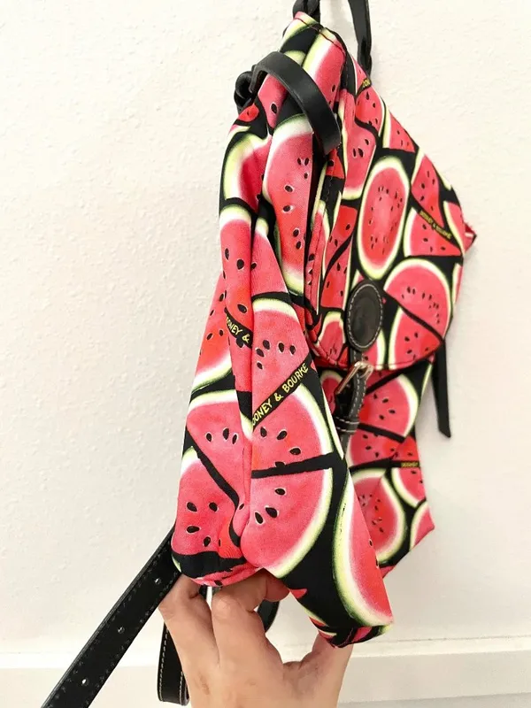 Dooney & Bourke Sandia Flap Watermelon Print Backpack Fruitcore Retro Summer - Image 5
