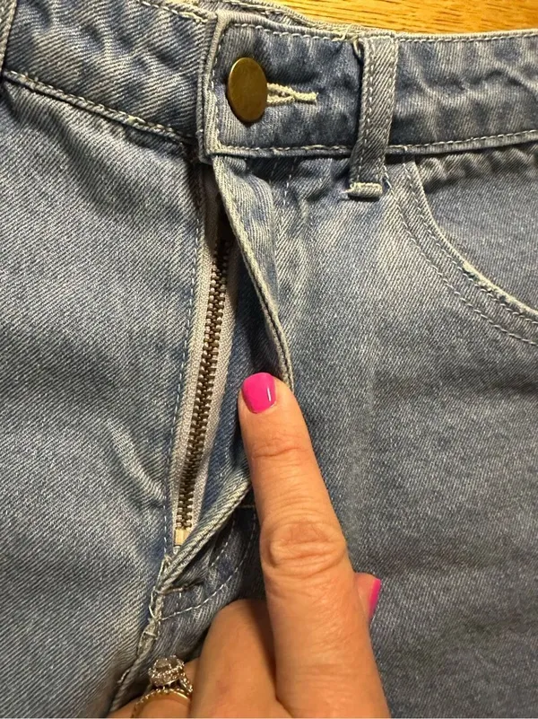 Princess Polly distressed denim shorts 8 jorts - Image 3