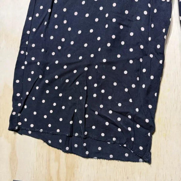 H&M Polka Dot Wide Leg Pants Women's US 6 Black High Rise Flowy Palazzo - Image 3