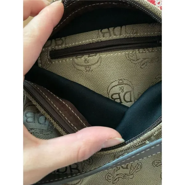 DOONEY & BOURKE Donegal Crest Tan Logo Leather Strap Jacquard vintage - Image 4