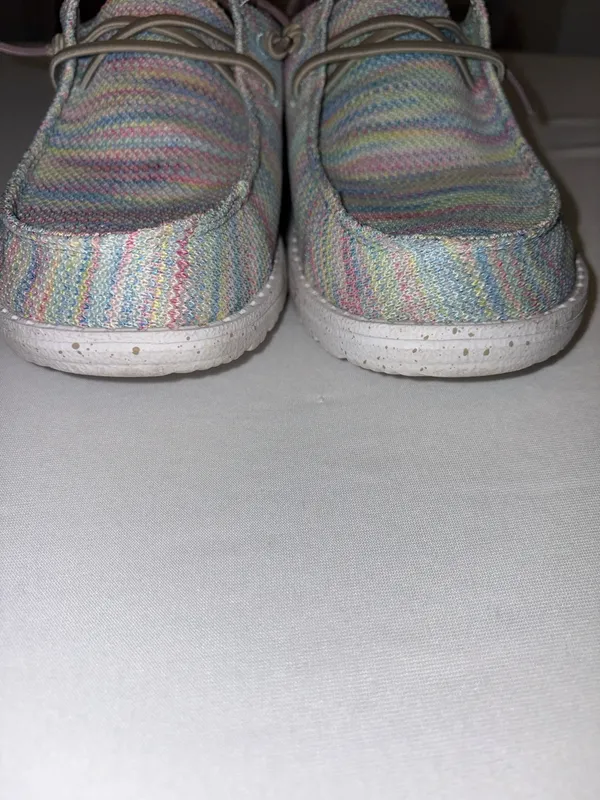 Hey Dude Casual Canvas Slip-On Shoes Wendy Sox Aurora White Size 7 - Image 2