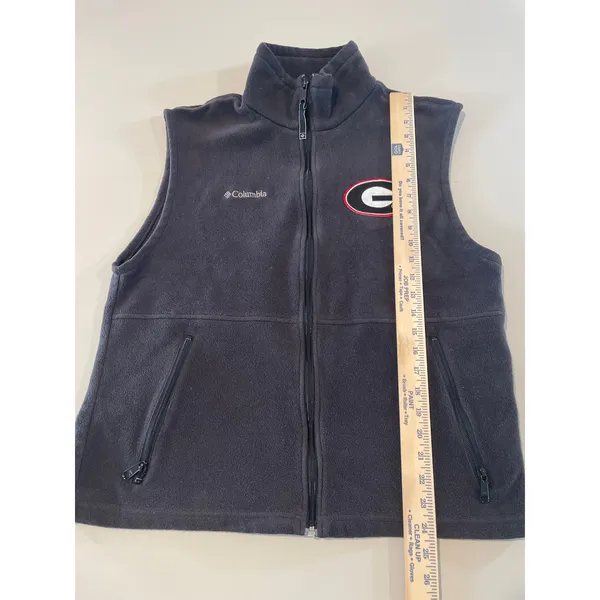 Columbia Georgia Bulldogs Fleece Vest Size L Black NCAA Embroidered Logo - Image 3