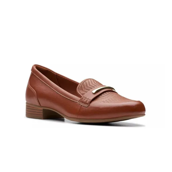 Woman's Loafers Clarks Cinnamon Brown Juliet Aster Loafer Size 9 - Image 4